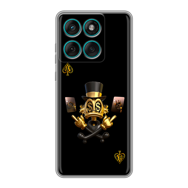 Силиконовый чехол на Motorola Edge 60 Fusion с принтом Золотой скрудж макдак Силиконовый чехол на Motorola Edge 60 Fusion с принтом Золотой скрудж макдак