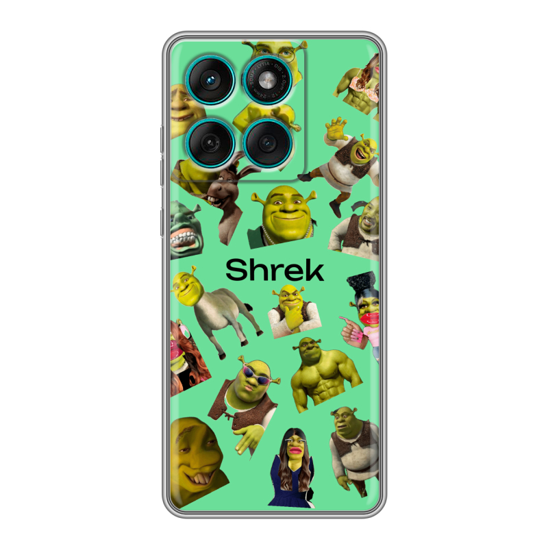 Силиконовый чехол на Motorola Edge 60 Fusion с принтом Шрек Shrek Силиконовый чехол на Motorola Edge 60 Fusion с принтом Шрек Shrek