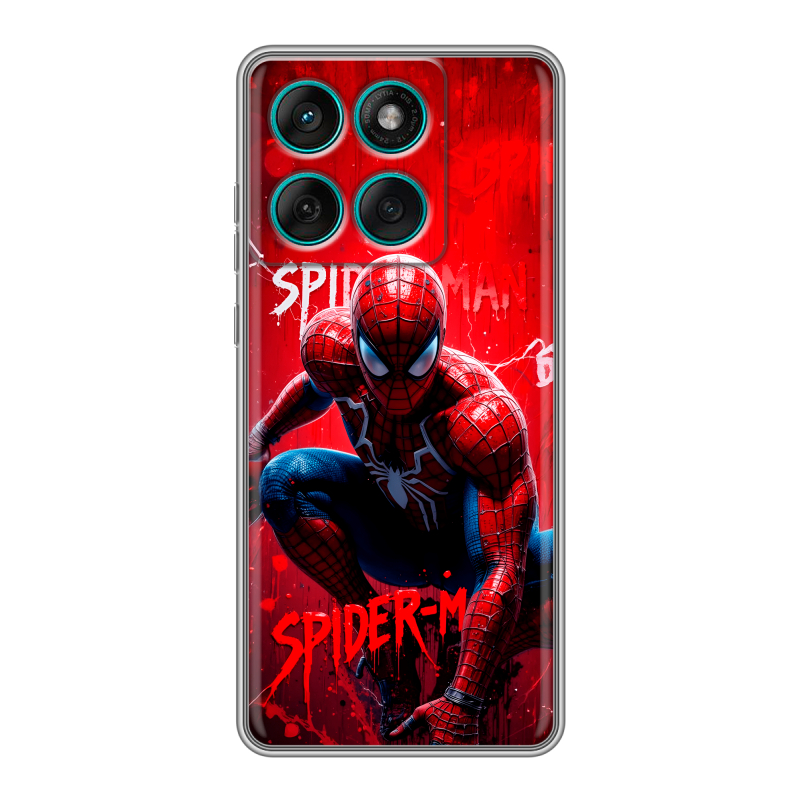 Силиконовый чехол на Motorola Edge 60 Fusion с принтом Spiderman Человек паук Силиконовый чехол на Motorola Edge 60 Fusion с принтом Spiderman Человек паук