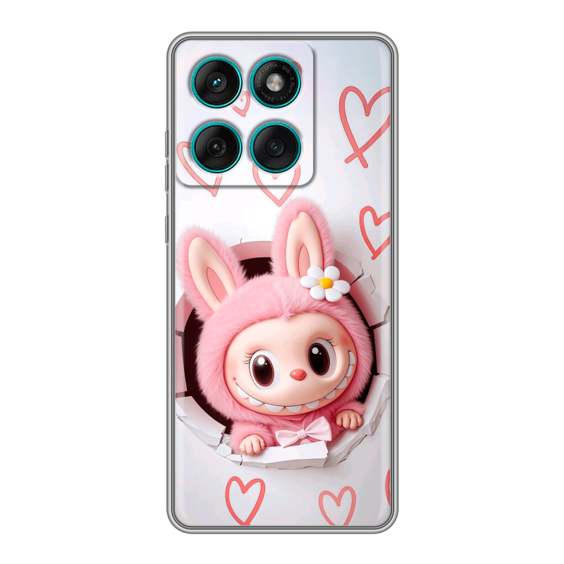 Силиконовый чехол на Motorola Edge 60 Fusion с принтом Labubu Лабубу Силиконовый чехол на Motorola Edge 60 Fusion с принтом Labubu Лабубу