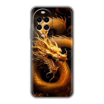 Силиконовый чехол на Huawei Nova 14 с принтом Золотой дракон