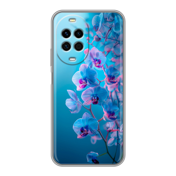 Силиконовый чехол на Huawei Nova 14 с принтом голубые орхидеи