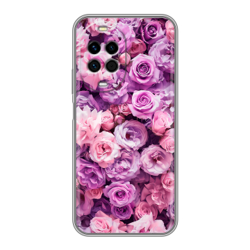 Силиконовый чехол на Huawei Nova 14 с принтом лавандовые розы