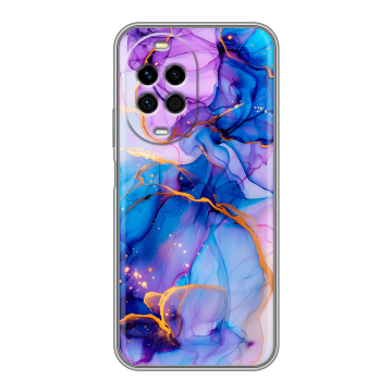 Силиконовый чехол на Huawei Nova 14 с принтом синий мрамор