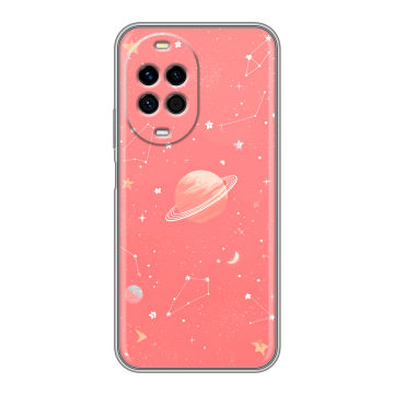 Силиконовый чехол на Huawei Nova 14 с принтом Розовый космос Силиконовый чехол на Huawei Nova 14 с принтом Розовый космос