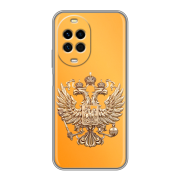 Силиконовый чехол на Huawei Nova 14 с принтом Герб Флаг России