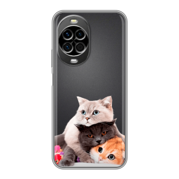 Силиконовый чехол на Huawei Nova 14 Pro с принтом Кошки Силиконовый чехол на Huawei Nova 14 Pro с принтом Кошки