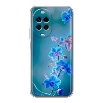Силиконовый чехол на Huawei Nova 14 Pro с принтом Голубые цветы