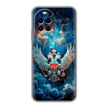 Силиконовый чехол на Huawei Nova 14 Pro с принтом Герб флаг России Силиконовый чехол на Huawei Nova 14 Pro с принтом Герб флаг России