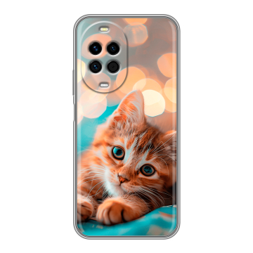 Силиконовый чехол на Huawei Nova 14 Pro с принтом котик Силиконовый чехол на Huawei Nova 14 Pro с принтом котик