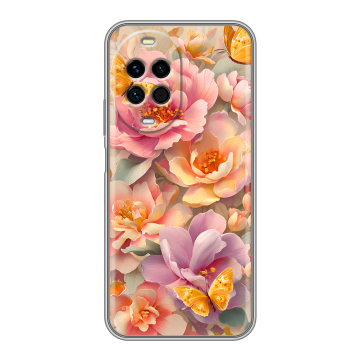 Силиконовый чехол на Huawei Nova 14 Pro с принтом Цветы и бабочки