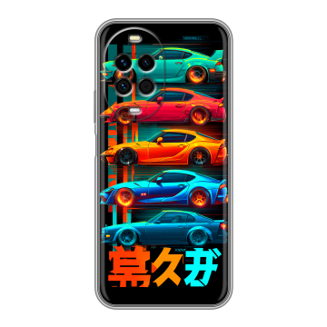 Силиконовый чехол на Huawei Nova 14 Pro с принтом машины тачки