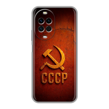 Силиконовый чехол на Huawei Nova 14 Pro с принтом Флаг Герб СССР Силиконовый чехол на Huawei Nova 14 Pro с принтом Флаг Герб СССР