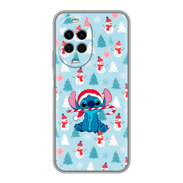 Силиконовый чехол на Huawei Nova 14 Pro с принтом Стич Новый год