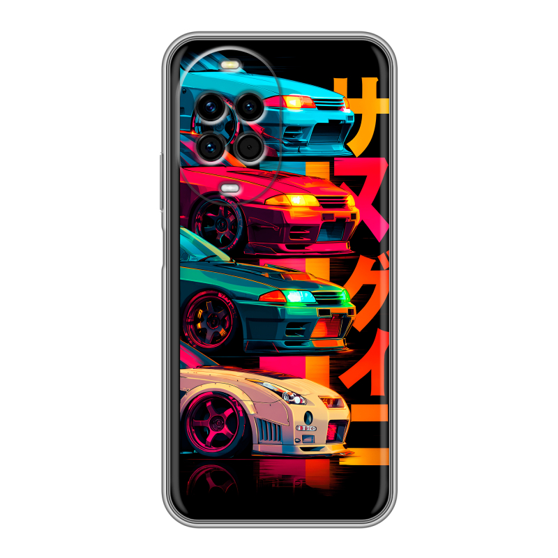 Силиконовый чехол на Huawei Nova 14 Pro с принтом Гоночные машины Силиконовый чехол на Huawei Nova 14 Pro с принтом Гоночные машины