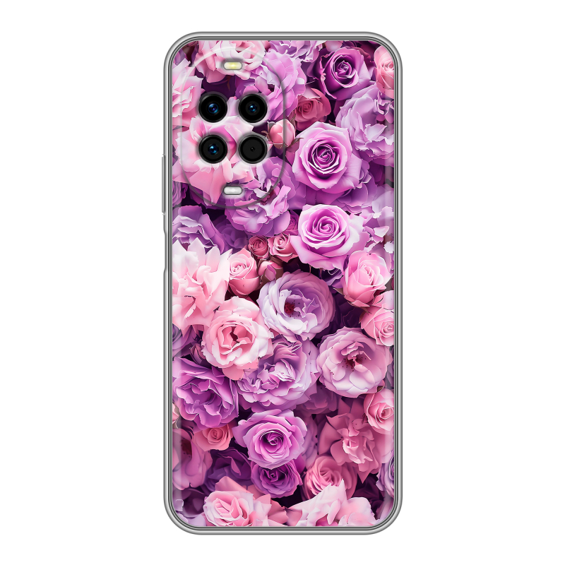 Силиконовый чехол на Huawei Nova 14 Pro с принтом лавандовые розы Силиконовый чехол на Huawei Nova 14 Pro с принтом лавандовые розы