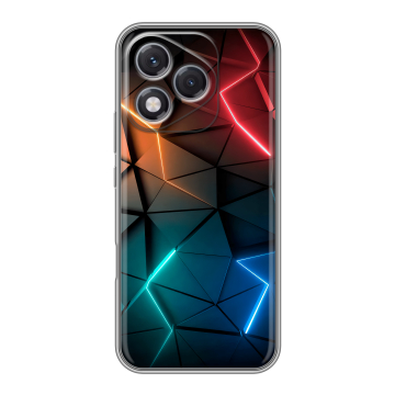 Силиконовый чехол на Honor 400 Lite с принтом Абстракция неон