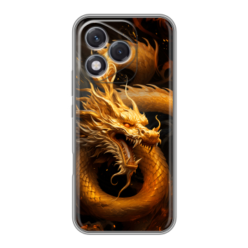 Силиконовый чехол на Honor 400 Lite с принтом Золотой дракон
