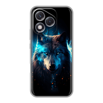 Силиконовый чехол на Honor 400 Lite с принтом Волк ночной Силиконовый чехол на Honor 400 Lite с принтом Волк ночной