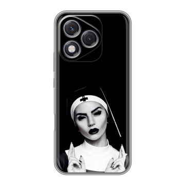 Силиконовый чехол на Honor 400 Lite с принтом монашка