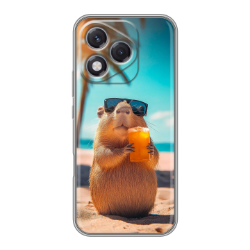Силиконовый чехол на Honor 400 Lite с принтом Капибара Силиконовый чехол на Honor 400 Lite с принтом Капибара
