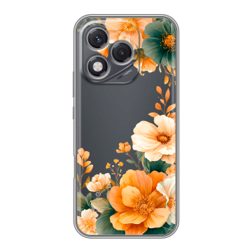 Силиконовый чехол на Honor 400 Lite с принтом Цветы принт Силиконовый чехол на Honor 400 Lite с принтом Цветы принт