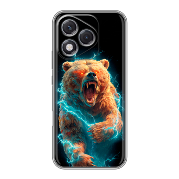 Силиконовый чехол на Honor 400 Lite с принтом Медведь Силиконовый чехол на Honor 400 Lite с принтом Медведь