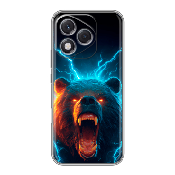 Силиконовый чехол на Honor 400 Lite с принтом Медведь Силиконовый чехол на Honor 400 Lite с принтом Медведь