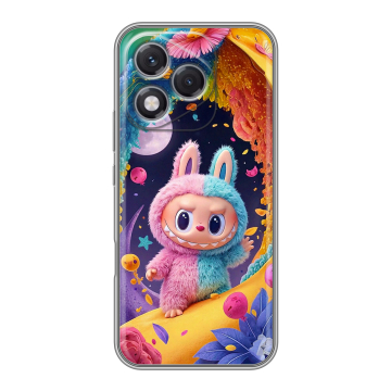 Силиконовый чехол на Honor 400 Lite с принтом Labubu Лабубу