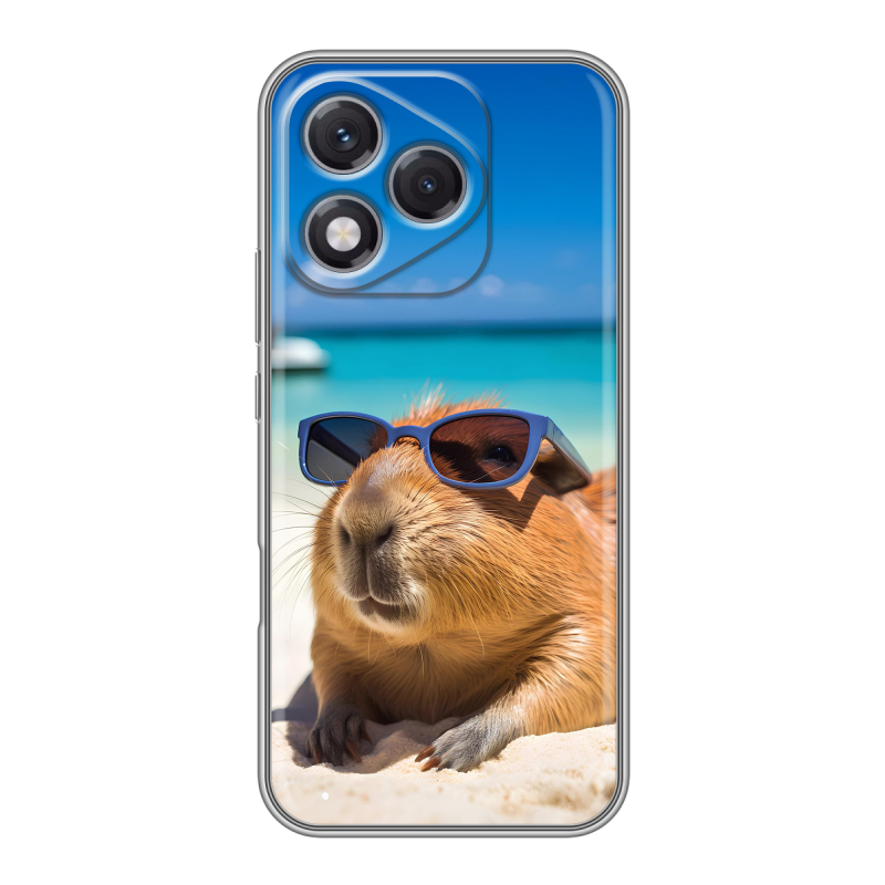 Силиконовый чехол на Honor 400 Lite с принтом Капибара Силиконовый чехол на Honor 400 Lite с принтом Капибара