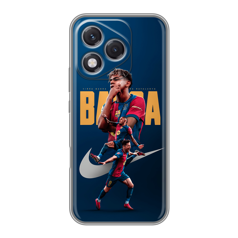 Силиконовый чехол на Honor 400 Lite с принтом Барселона Barca Yamal Силиконовый чехол на Honor 400 Lite с принтом Барселона Barca Yamal