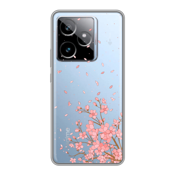 Силиконовый чехол на Realme GT 7T с принтом Ветка сакуры