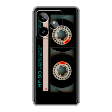 Силиконовый чехол на Realme GT 7T с принтом Кассета