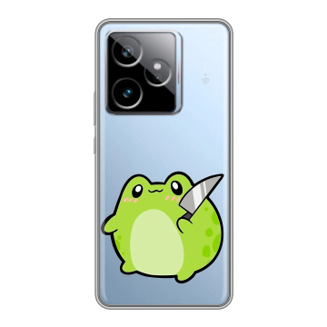 Силиконовый чехол на Realme GT 7T с принтом Лягушенок