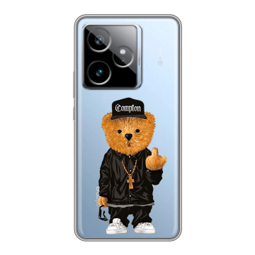 Силиконовый чехол на Realme GT 7T с принтом Мишка