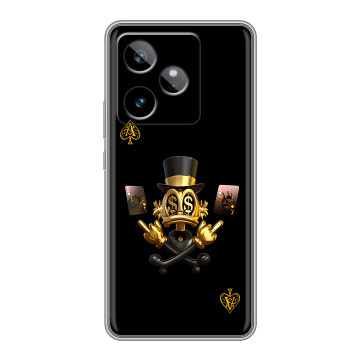 Силиконовый чехол на Realme GT 7T с принтом Золотой скрудж макдак Силиконовый чехол на Realme GT 7T с принтом Золотой скрудж макдак