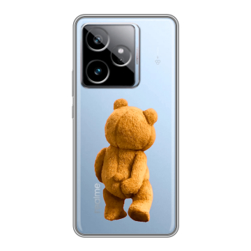 Силиконовый чехол на Realme GT 7T с принтом Медведь Силиконовый чехол на Realme GT 7T с принтом Медведь