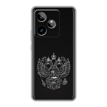 Силиконовый чехол на Realme GT 7T с принтом Герб России Силиконовый чехол на Realme GT 7T с принтом Герб России