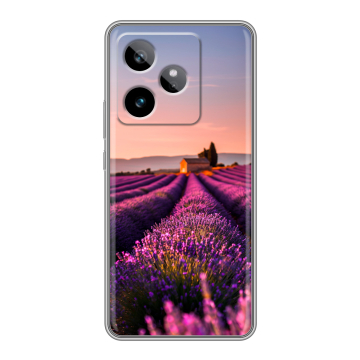 Силиконовый чехол на Realme GT 7T с принтом лаванда Силиконовый чехол на Realme GT 7T с принтом лаванда