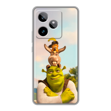 Силиконовый чехол на Realme GT 7T с принтом Шрек Shrek Силиконовый чехол на Realme GT 7T с принтом Шрек Shrek