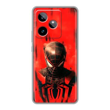 Силиконовый чехол на Realme GT 7T с принтом человек паук spiderman Силиконовый чехол на Realme GT 7T с принтом человек паук spiderman