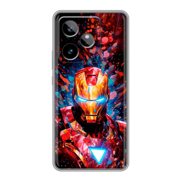 Силиконовый чехол на Realme GT 7T с принтом Железный человек Ironman Силиконовый чехол на Realme GT 7T с принтом Железный человек Ironman