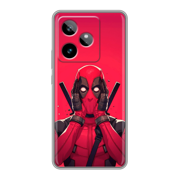 Силиконовый чехол на Realme GT 7T с принтом Дедпул Deadpool Силиконовый чехол на Realme GT 7T с принтом Дедпул Deadpool