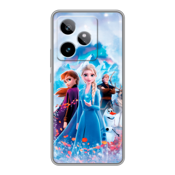 Силиконовый чехол на Realme GT 7T с принтом Холодное сердце Frozen Силиконовый чехол на Realme GT 7T с принтом Холодное сердце Frozen