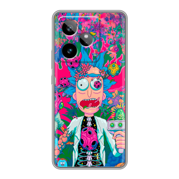 Силиконовый чехол на Realme GT 7T с принтом Рик и Морти Rick Morty Силиконовый чехол на Realme GT 7T с принтом Рик и Морти Rick Morty