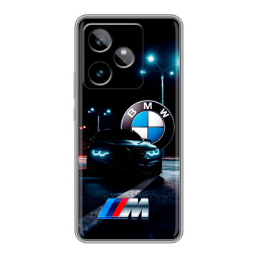 Силиконовый чехол на Realme GT 7T с принтом БМВ BMW Силиконовый чехол на Realme GT 7T с принтом БМВ BMW
