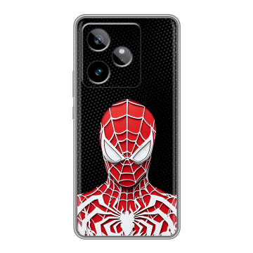 Силиконовый чехол на Realme GT 7T с принтом человек паук spiderman Силиконовый чехол на Realme GT 7T с принтом человек паук spiderman