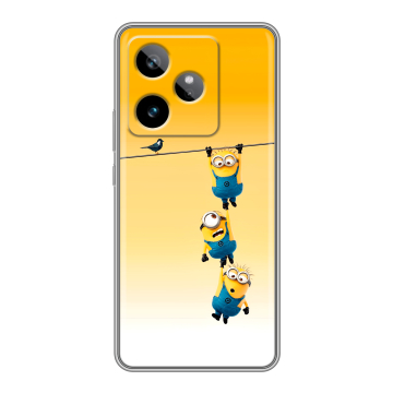 Силиконовый чехол на Realme GT 7T с принтом Миньоны Силиконовый чехол на Realme GT 7T с принтом Миньоны