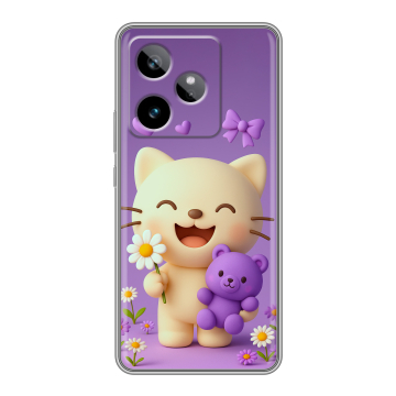 Силиконовый чехол на Realme GT 7T с принтом для девочек Силиконовый чехол на Realme GT 7T с принтом для девочек