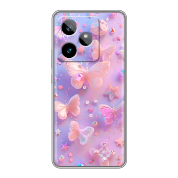 Силиконовый чехол на Realme GT 7T с принтом Бабочки Силиконовый чехол на Realme GT 7T с принтом Бабочки